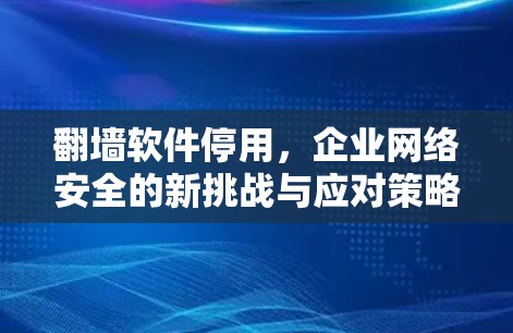 翻墙软件停用，企业网络安全的新挑战与应对策略