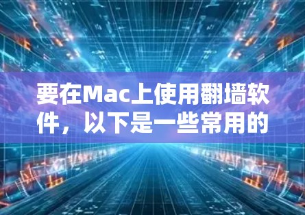 要在Mac上使用翻墙软件,以下是一些常用的工具和方法