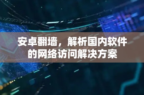 安卓翻墙,解析国内软件的网络访问解决方案